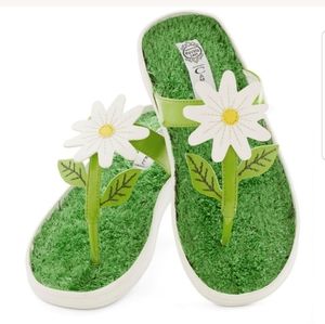 Jeffrey Campbell Flower Grass Flip Flops